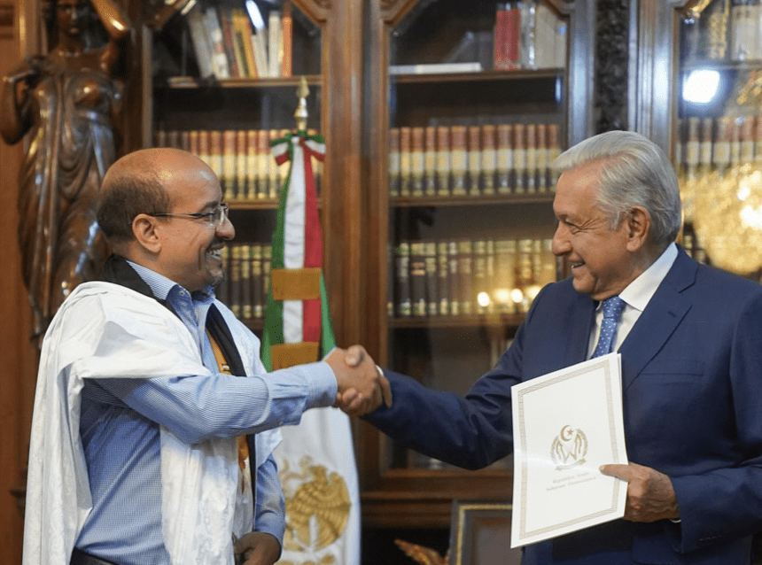 Presidente de México, Andrés Manuel López Obrador, recibe Cartas Credencial del Embajador de la República Árabe Saharaui Democrática | Sahara Press Service