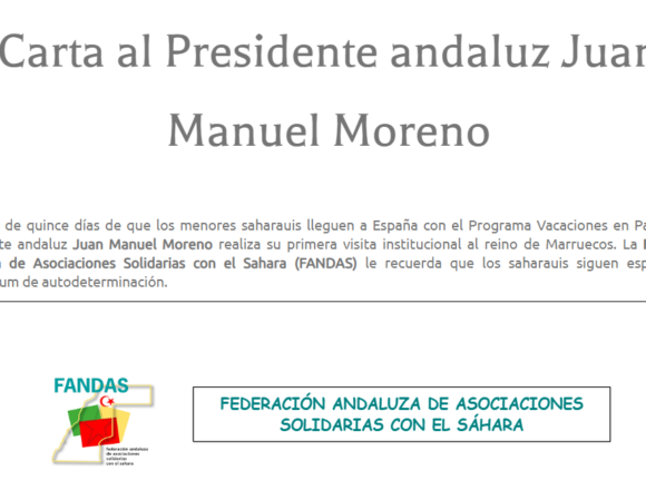 Comunicados – Fandas: Federación Andaluza de Asociaciones Solidarias con el Sáhara