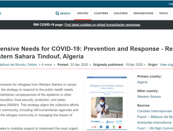 La Actualidad Saharaui: 23 de abril de 2020 (fin de jornada) ??