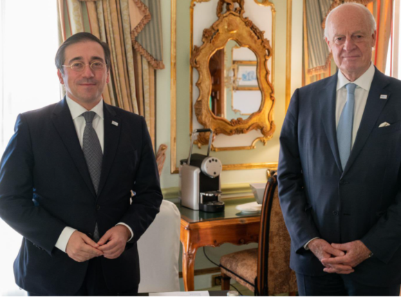 Ministro de exteriores de España se reúne con el enviado de ONU para el Sáhara Occidental Staffan De Mistura