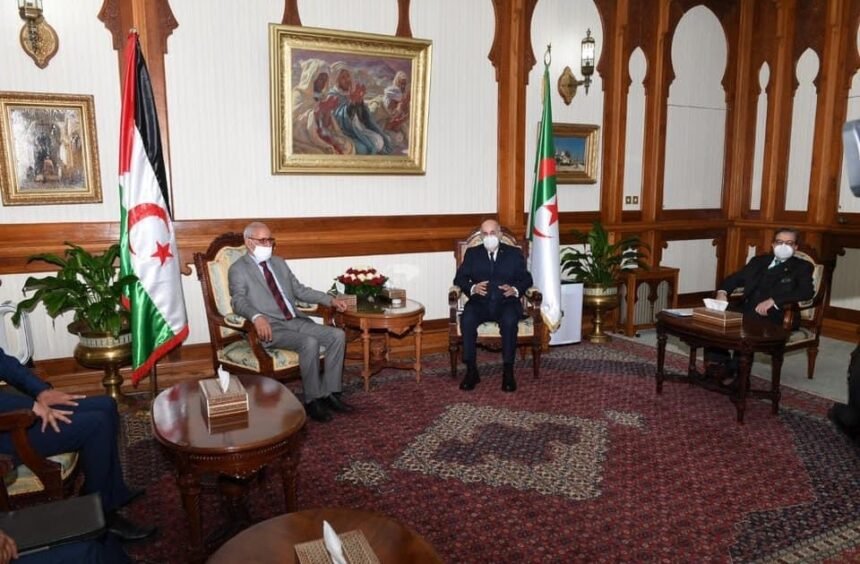 Tebboune recibió a Brahim Ghali y Abdelkader Taleb Omar en la sede presidencial de la República