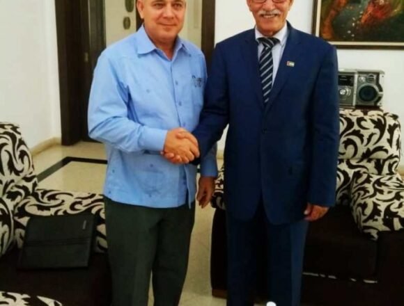 ghalllllllllllllll Presidente de la República, Brahim Ghali recibe a Vicepresidente cubano | Sahara Press Service