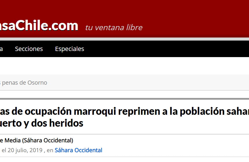 Fuerzas de ocupación marroqui reprimen a la población saharaui: un muerto y dos heridos – piensaChile ★ piensachile.com