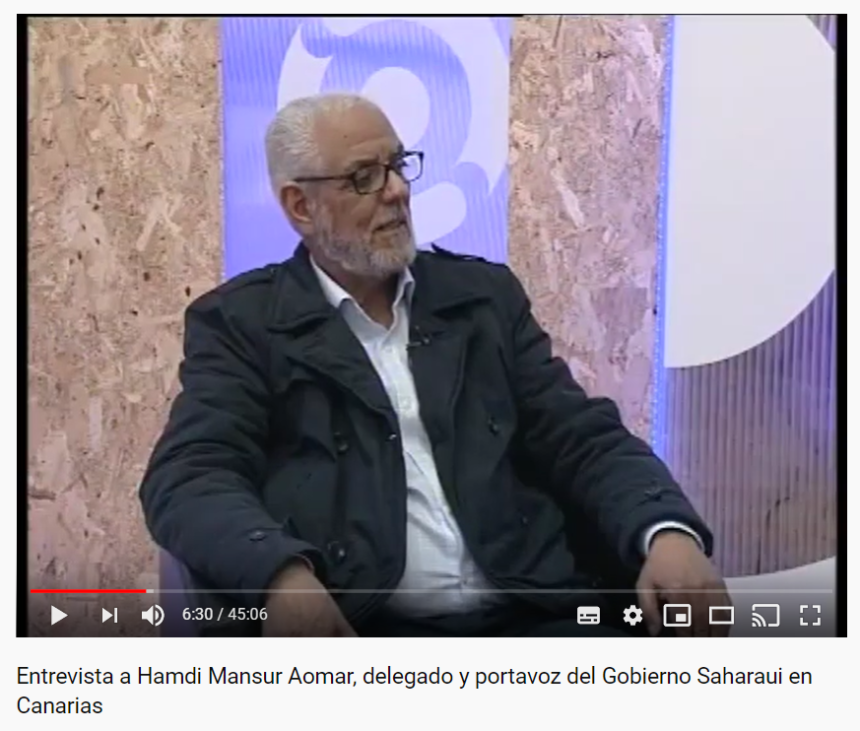 Entrevista a Hamdi Mansur Aomar, delegado y portavoz del Gobierno Saharaui en Canarias