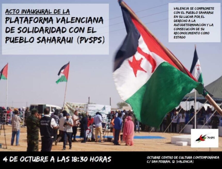 Inauguració de la Plataforma Valenciana de Solidaritat amb el Poble Sahrauí (València – Octubre 2018) | FASPS-PV