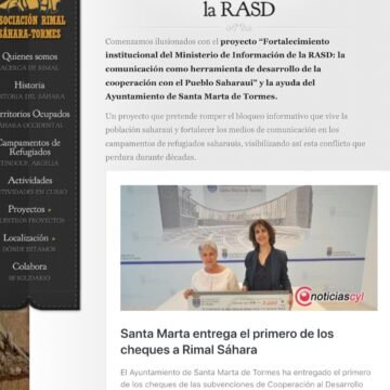 Nuevo proyecto de la Asociacion Rimal con el Mº de Información de la RASD | Asociación Rimal Sáhara-Tormes