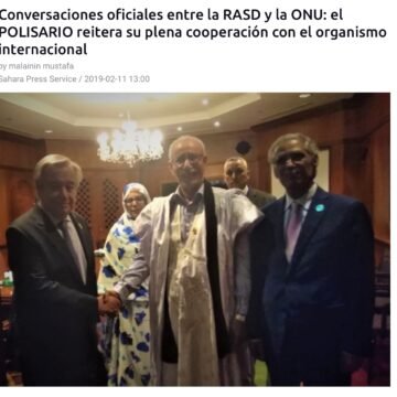 Conversaciones oficiales entre la RASD y la ONU: el POLISARIO reitera su plena cooperación con el organismo internacional | Sahara Press Service