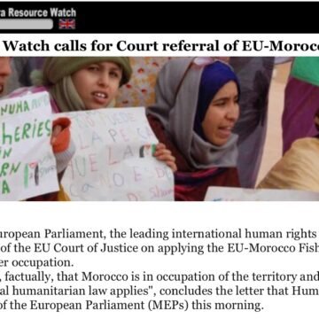 Human Rights Watch calls for Court referral of EU-Morocco fish deal