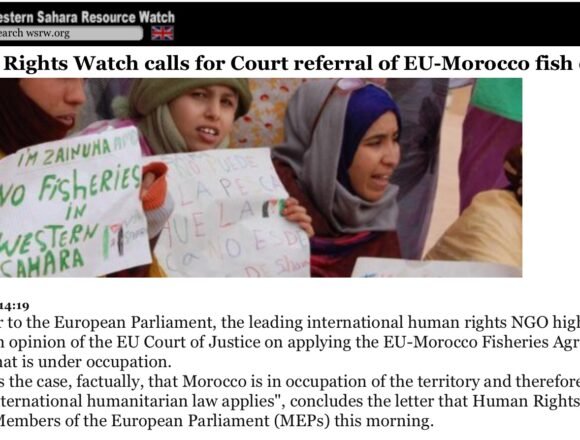 Human Rights Watch calls for Court referral of EU-Morocco fish deal
