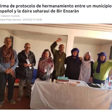 img_0755 Firma de protocolo de hermanamiento entre un municipio español y la daira saharaui de Bir Enzaràn