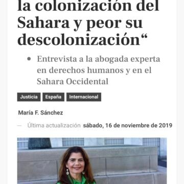 Inés Miranda: “Si España hizo mal la colonización del Sahara, hizo peor su descolonización“