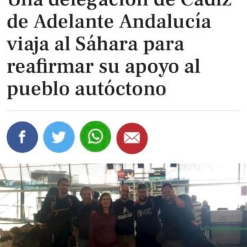 Una delegación de Cádiz de Adelante Andalucía viaja al Sáhara para reafirmar su apoyo al pueblo autóctono