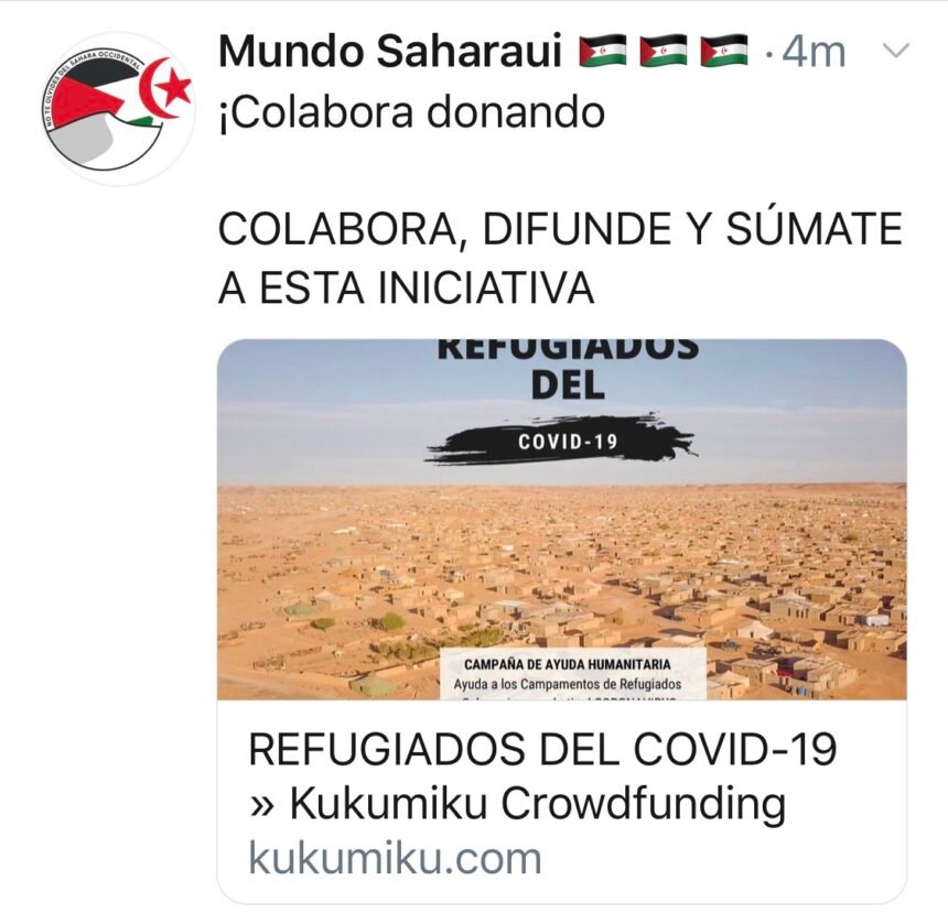 Campaña LEEJSE Coronavirus en Campamentos refugiados saharaui