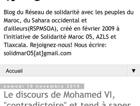 img_2069 Le discours de Mohamed VI, «contradictoire» et tend à saper les efforts visant le règlement du conflit