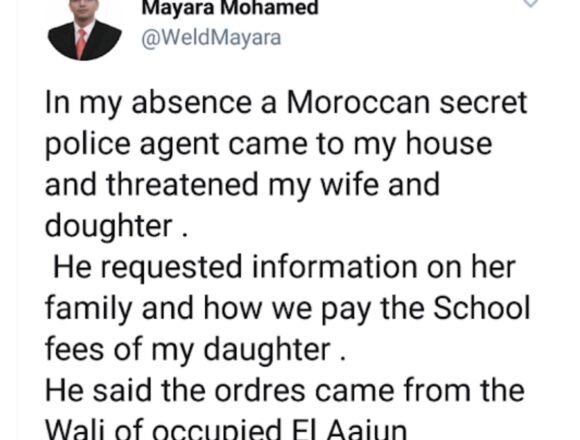 img_2074 El Confidencial Saharaui: El activista saharaui Mohamed Meyara denuncia amenazas de la Policía secreta marroquí.
