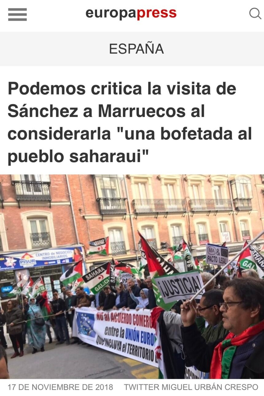 Podemos contra la visita de Sánchez a Marruecos
