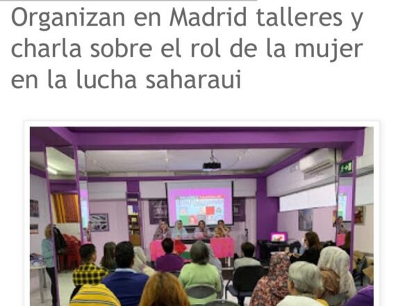Organizan en Madrid talleres y charla sobre el rol de la mujer en la lucha saharaui
