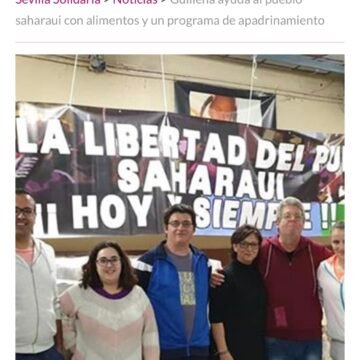 Guillena ayuda al pueblo saharaui con alimentos y un programa de apadrinamiento • Sevilla Solidaria