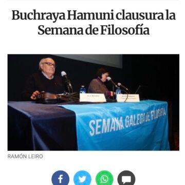 Buchraya Hamuni clausura la Semana de Filosofía