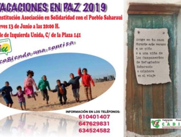 Mañana jueves se constituirá la Asociación de Amigos del Pueblo Saharaui de Puerto Real «Alsayf» | Puerto Real Hoy : Puerto Real Hoy
