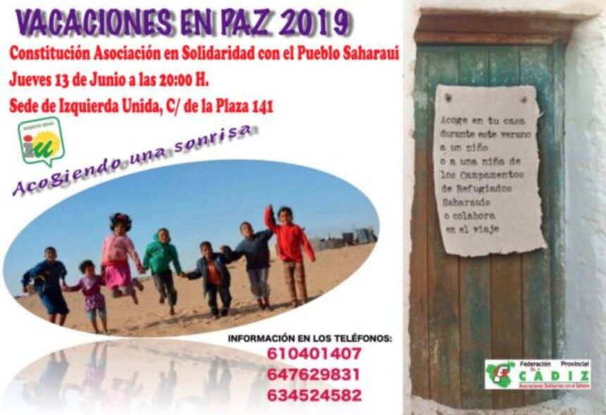Mañana jueves se constituirá la Asociación de Amigos del Pueblo Saharaui de Puerto Real «Alsayf» | Puerto Real Hoy : Puerto Real Hoy