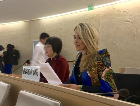 img_3704_0 Catherine Constantinides expone ante el CDH de la ONU los sufrimientos y daños causados por las minas y el muro de la vergüenza marroquí | Sahara Press Service