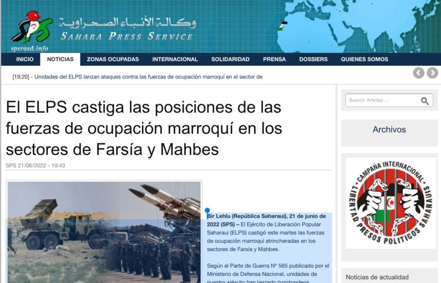 El ELPS castiga las posiciones de las fuerzas de ocupación marroquí en los sectores de Farsía y Mahbes | Sahara Press Service