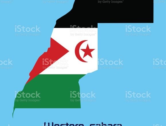 vector map of Western sahara with flag texture L’OTAN retire une carte géographique où le territoire du Sahara occidental est absent | Sahara Press Service