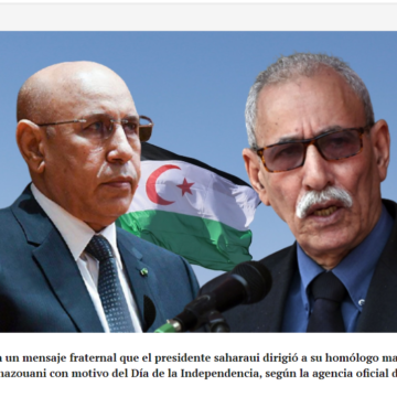 Presidente saharaui reiteró la coordinación y cooperación con Mauritania para enfrentar los riesgos y amenazas en la región