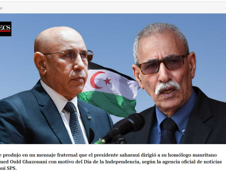 Presidente saharaui reiteró la coordinación y cooperación con Mauritania para enfrentar los riesgos y amenazas en la región