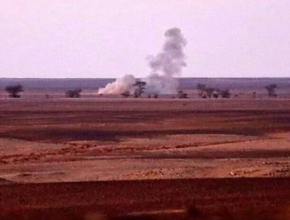 Intervención militar saharaui contra el puesto de observación de las FAR marroquíes en el interior del muro marroquí en Mahbes