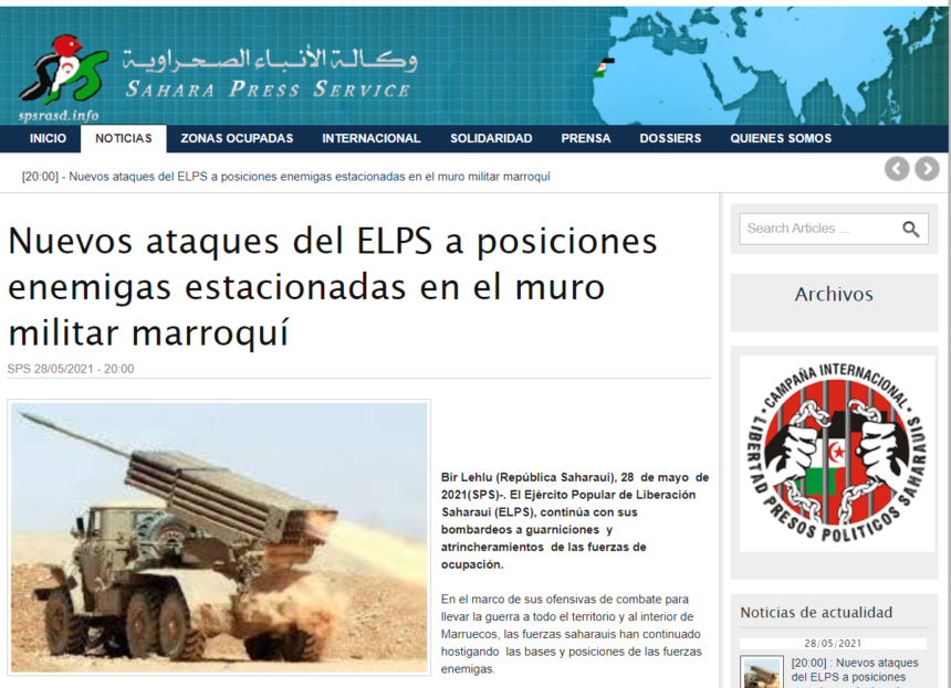 Nuevos ataques del ELPS a posiciones enemigas estacionadas en el muro militar marroquí | Sahara Press Service