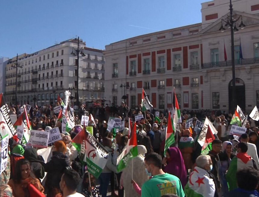 manifestacion_de_madrid_ Las calles de Madrid se desbordan para denunciar los 46 años de los ilegales Acuerdos Tripartitos | Sahara Press Service