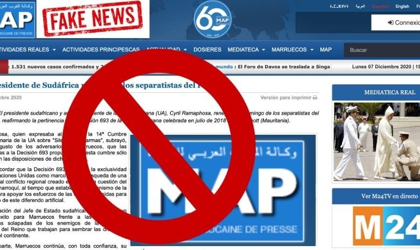 Sudáfrica condena manipulación de noticias por parte de medios de comunicación marroquíes | Sahara Press Service