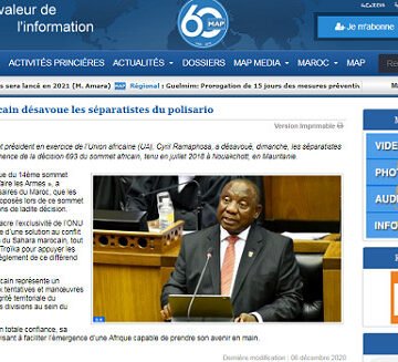 Pretoria conteste les fake news relayés par l’Agence de presse marocaine sur la question du Sahara occidental | Sahara Press Service