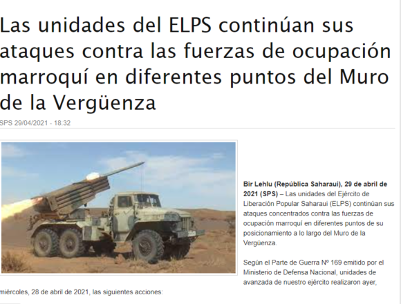 Las unidades del ELPS continúan sus ataques contra las fuerzas de ocupación marroquí en diferentes puntos del Muro de la Vergüenza | Sahara Press Service
