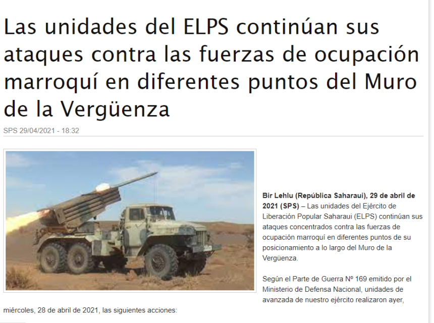 Las unidades del ELPS continúan sus ataques contra las fuerzas de ocupación marroquí en diferentes puntos del Muro de la Vergüenza | Sahara Press Service