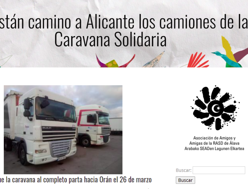 Ya están camino a Alicante los camiones de la Caravana Solidaria