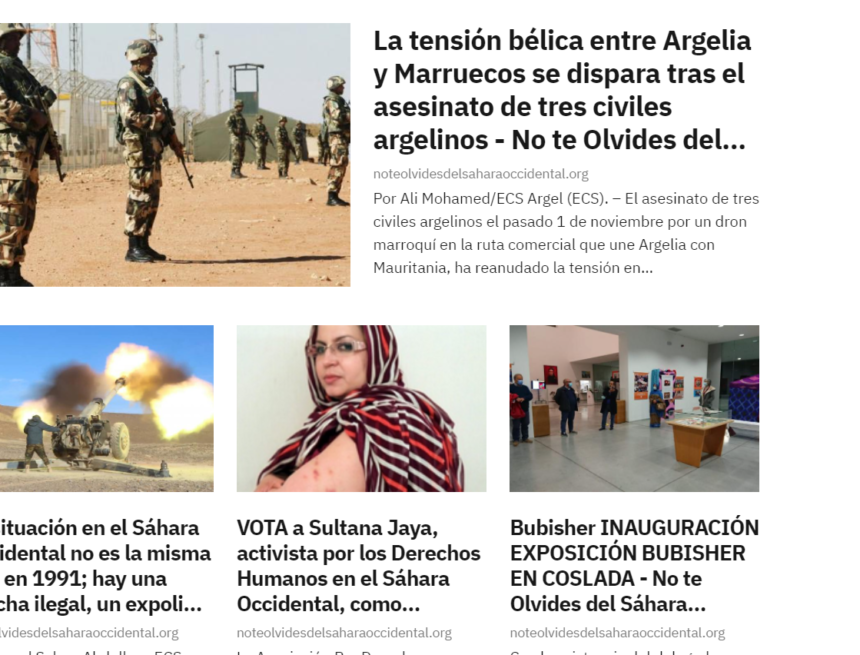 ¡ÚLTIMAS noticias – Sahara Occidental! 5 de noviembre de 2021 ?? ?? ??