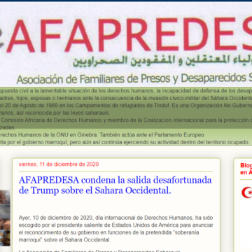 AFAPREDESA condena la salida desafortunada de Trump sobre el Sahara Occidental