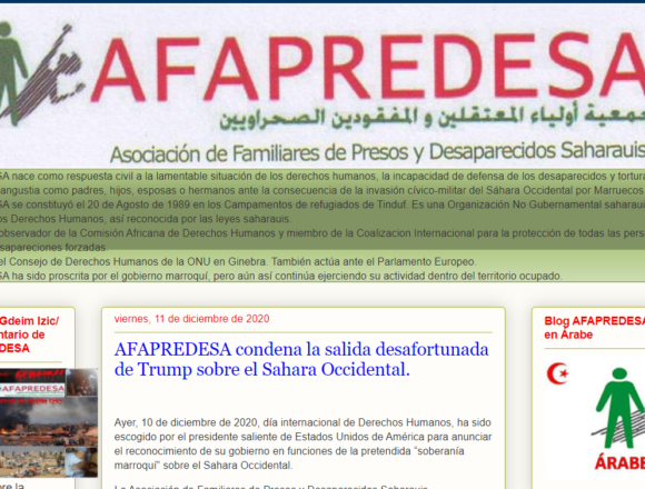 AFAPREDESA condena la salida desafortunada de Trump sobre el Sahara Occidental