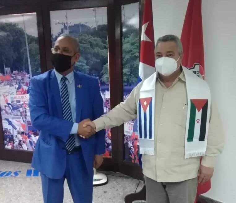 omar_bulsan_embajador_de_la_rasd Secretario General de la CTC recibe al embajador de la RASD para estrechar las relaciones entre las organizaciones sindicales de ambos países | Sahara Press Service