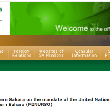 South Africa notes situation in Western Sahara on the mandate of the United Nations Mission for the Referendum in Western Sahara (MINURSO) – dirco.gov.za
