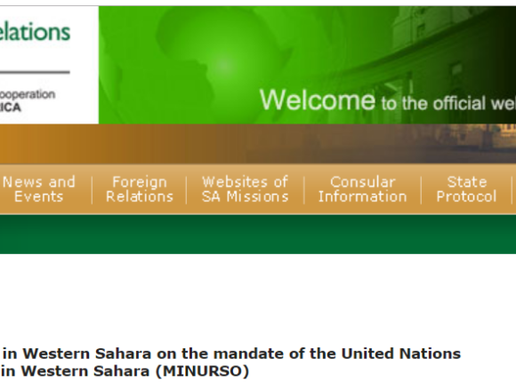South Africa notes situation in Western Sahara on the mandate of the United Nations Mission for the Referendum in Western Sahara (MINURSO) – dirco.gov.za
