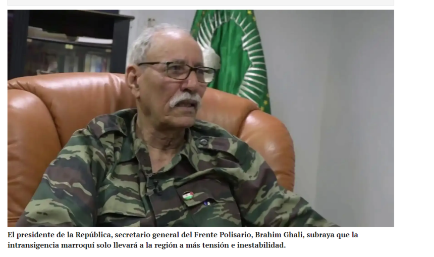 El Frente Polisario advierte de que la intransigencia marroquí pone en peligro la estabilidad de la región