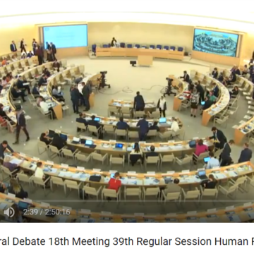 General Debate 18th Meeting 39th Regular Session Human Rights Council