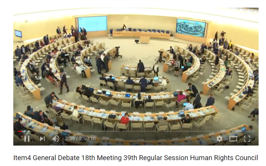 General Debate 18th Meeting 39th Regular Session Human Rights Council