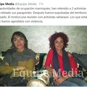 qwedsfrtgyhcd La policía marroquí ha expulsado de El Aaiún a Maku Florentino y Diana Pardo