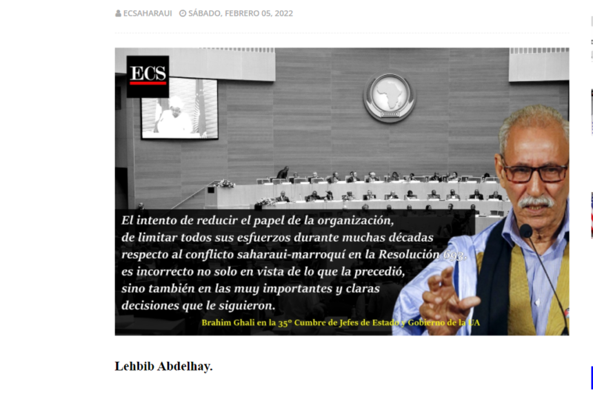 DISCURSO COMPLETO | Ghali recuerda a la Unión Africana sus resoluciones respecto a la solución del conflicto del Sáhara Occidental