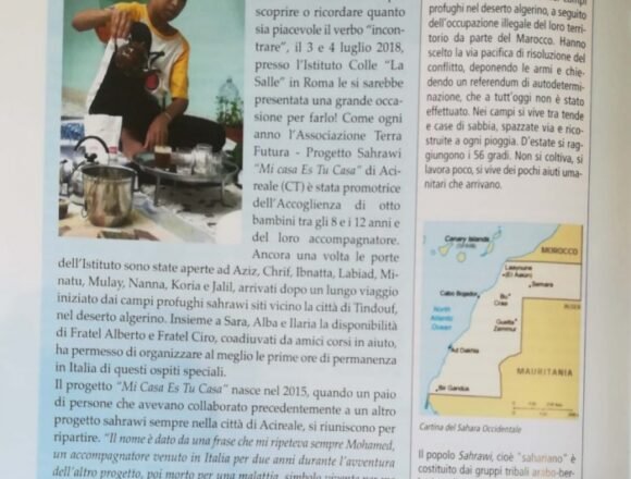 rebista_italiana La revista «Lasalliani in Italia» se hace eco de la causa saharaui | Sahara Press Service